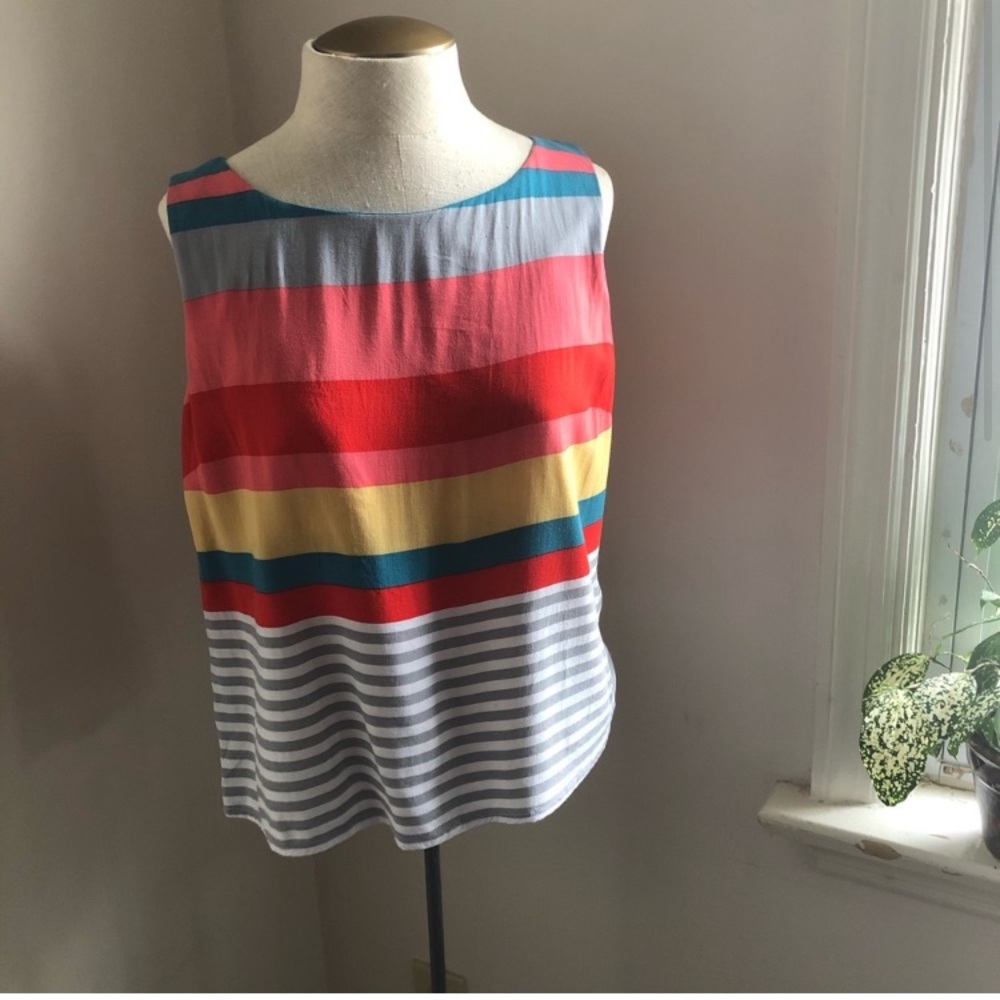 wallpapHER Colorful Striped Tank Top